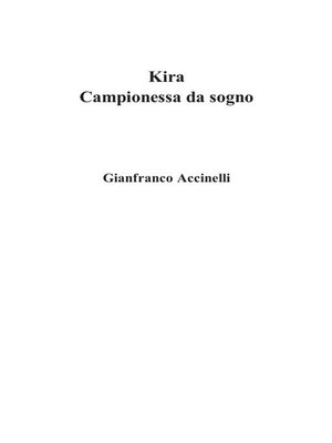 cover image of Kira Campionessa da sogno